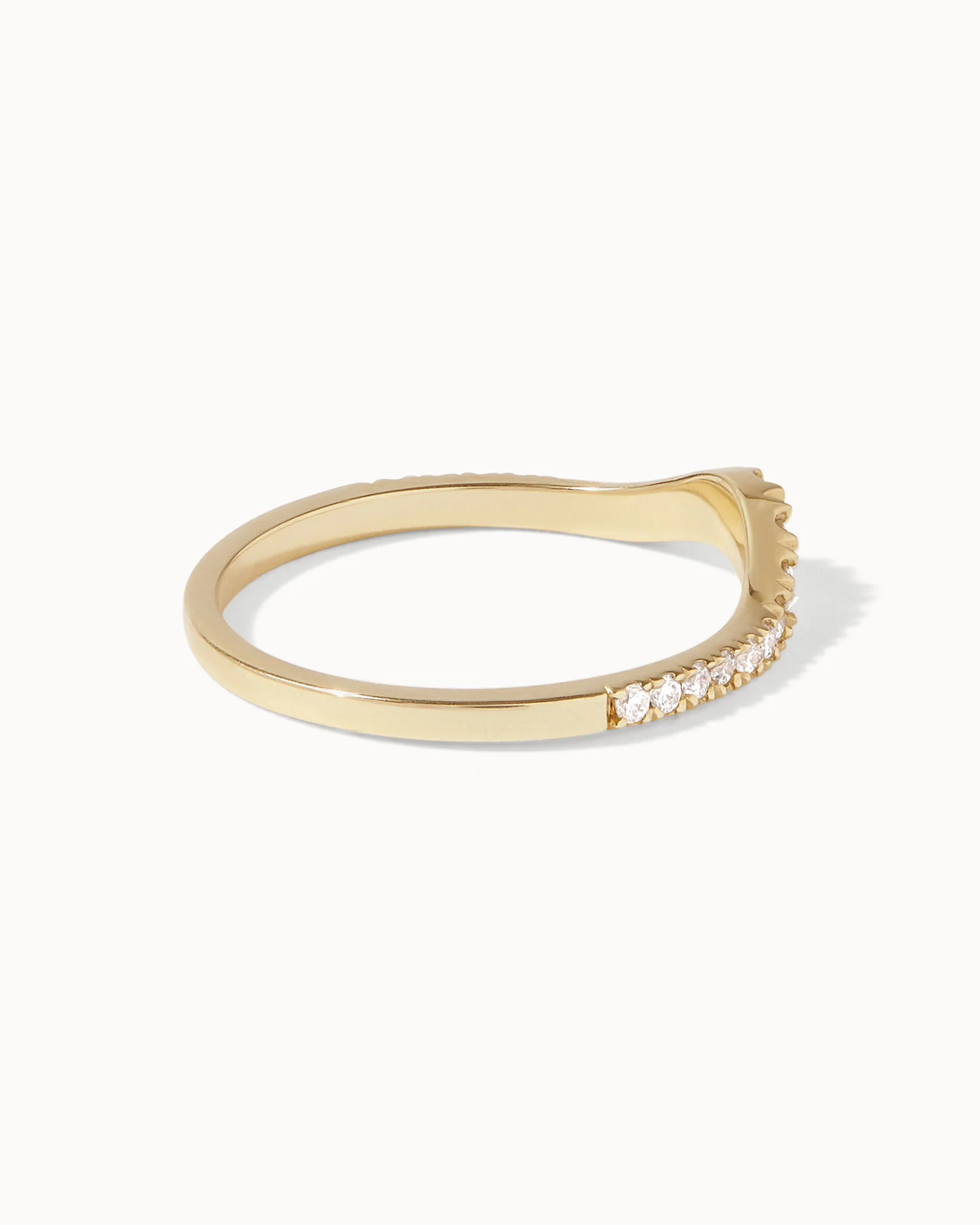 9ct Yellow Gold Pavé Diamond Nesting Ring - Image 3