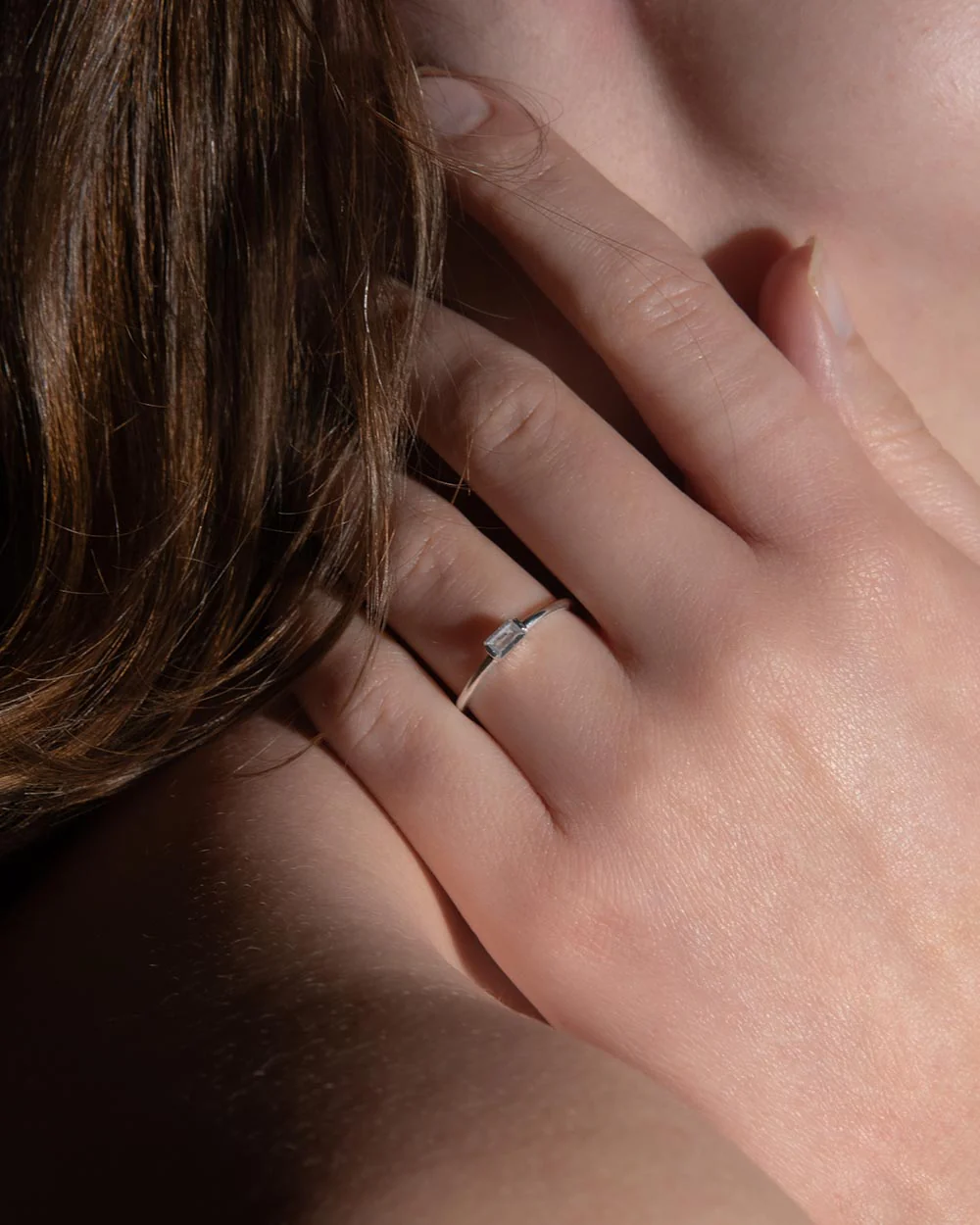 April Crystal Birthstone Baguette Ring - Image 2