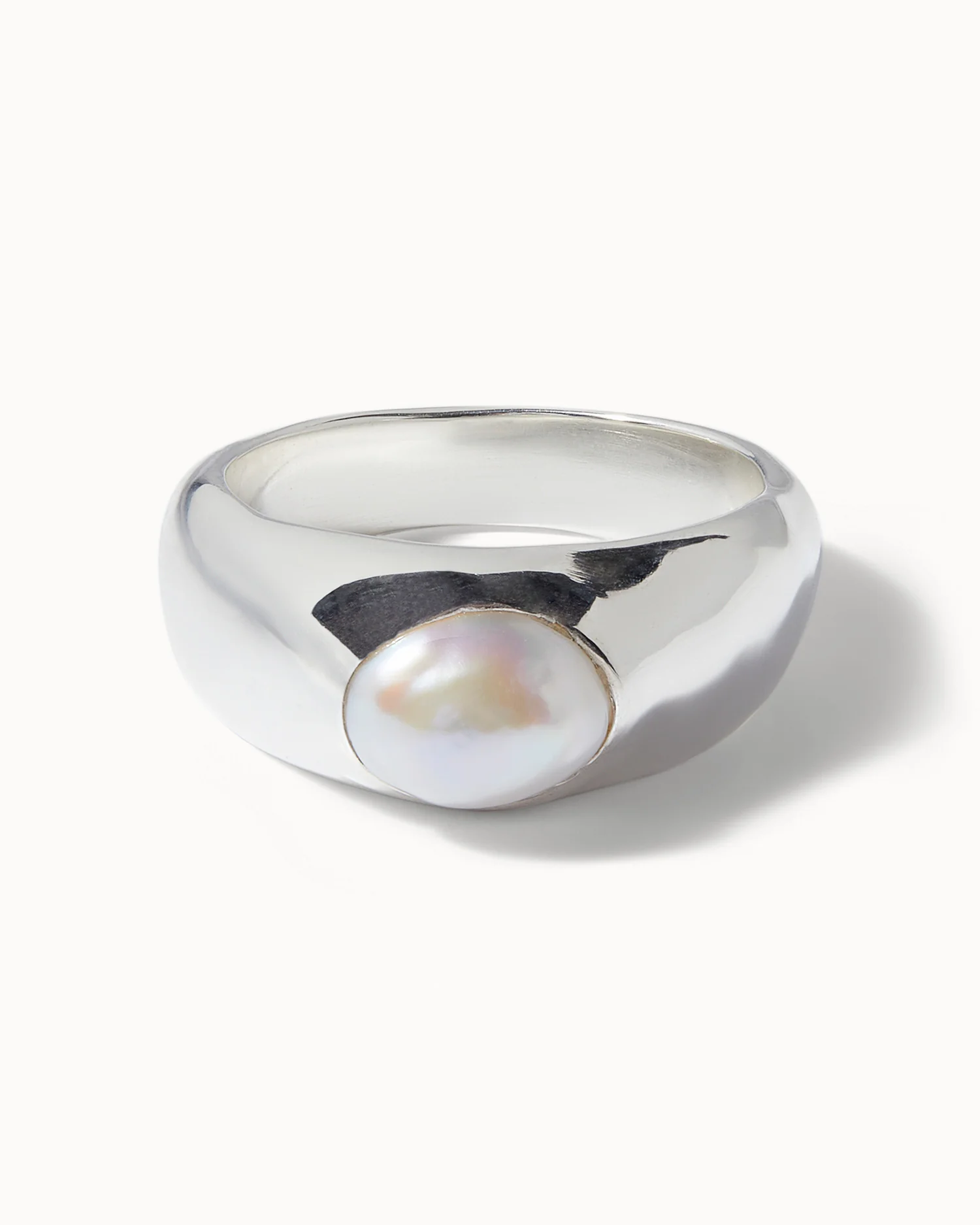 Baroque Pearl Signet Ring - Image 5
