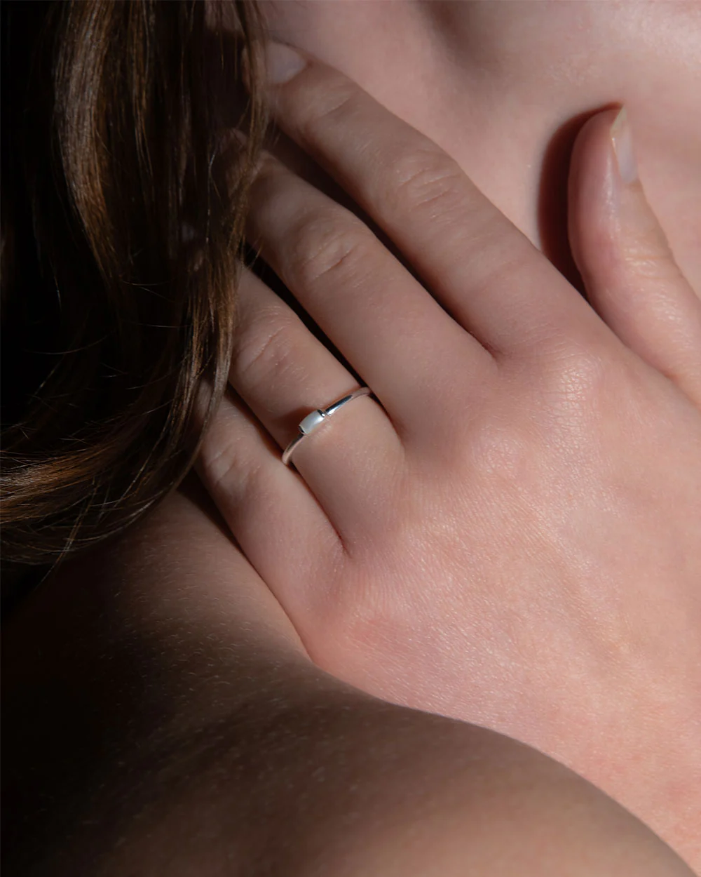 June Pearl Birthstone Baguette Ring - Image 2