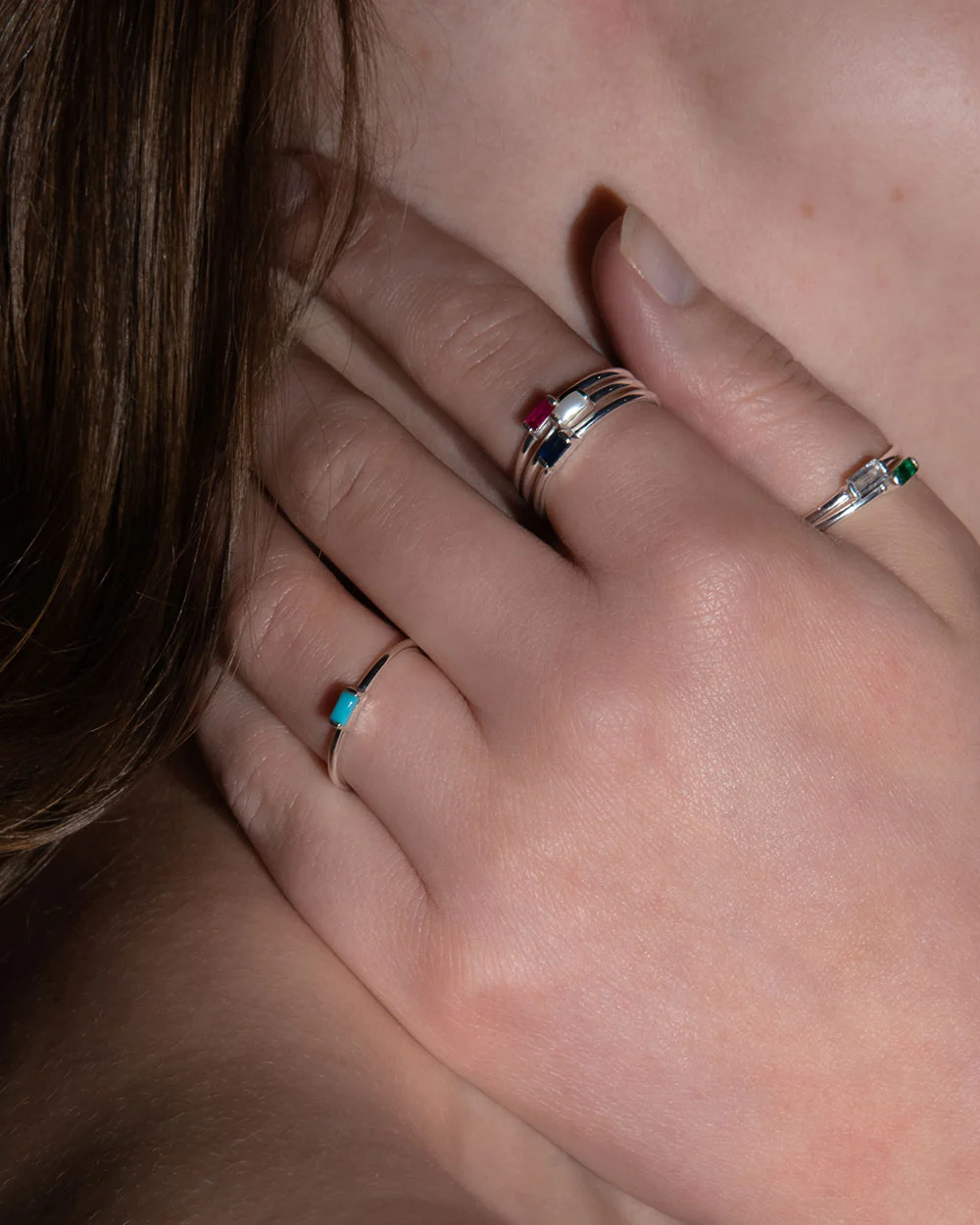 June Pearl Birthstone Baguette Ring - Image 4