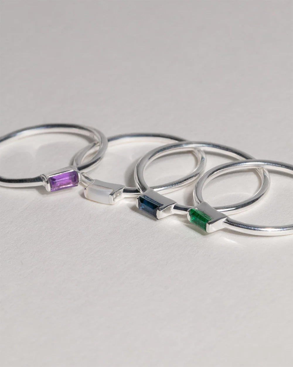 June Pearl Birthstone Baguette Ring - Image 5