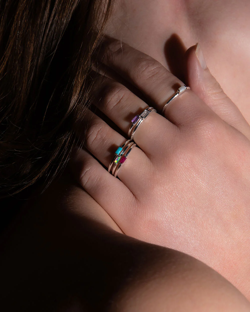 July Ruby Birthstone Baguette Ring - Image 2