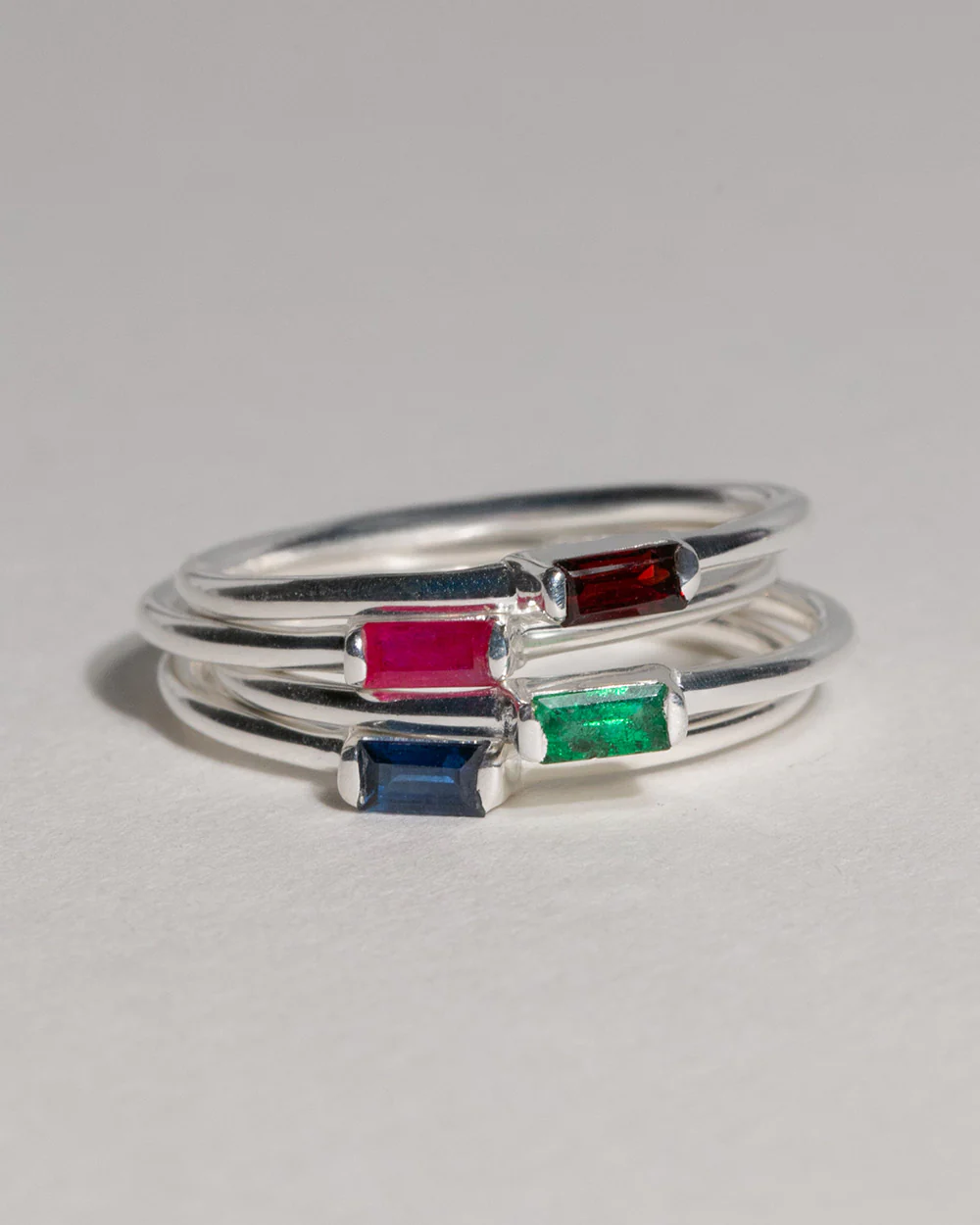 July Ruby Birthstone Baguette Ring - Image 3