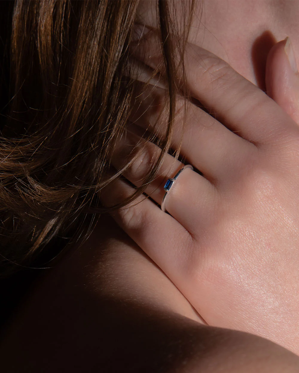 September Sapphire Birthstone Baguette Ring - Image 2