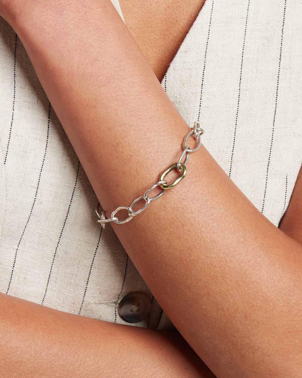 Molten Chain Necklace and Bracelet Set - Image 3